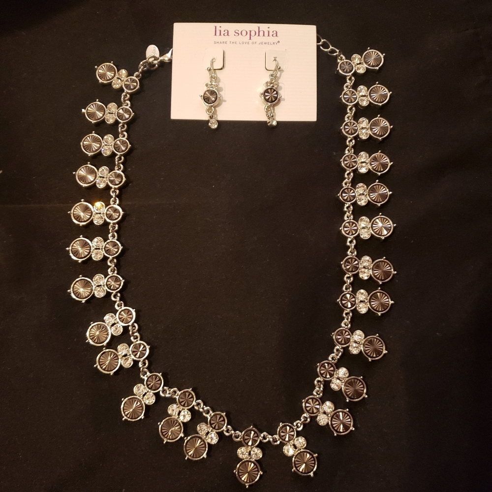 Lia Sophia Statement Necklace & Earrings